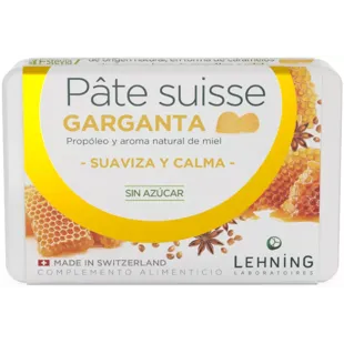 Lehning Pâte Suisse Gorge 40 Bonbons SANS SUCRE