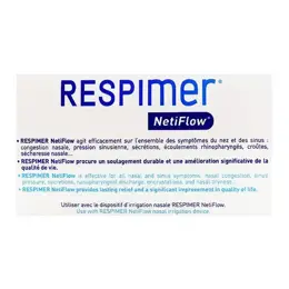 Respimer Netiflow Recharge pour Irrigation Nasale Nez Sinus 30 sachets dès 4 ans