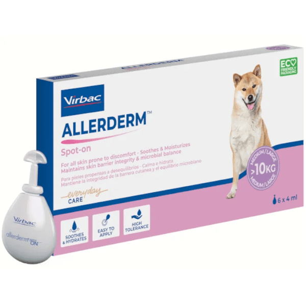 Virbac Allerderm Spot-On -10 kg 6 Pipettes x 2 ml