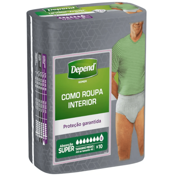 Depend Extra-diskrete Erwachsenenwindel Super S/M Herren 10 Einheiten