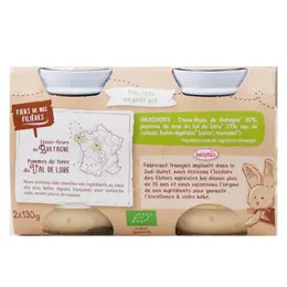 Babybio Légumes Pot Chou Fleur Pomme de Terre +6m Bio 2 x 130g