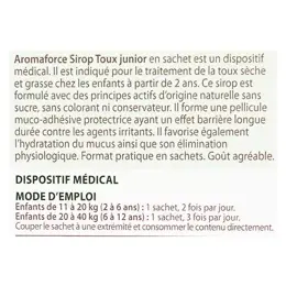 Pranarom Aromaforce Junior Sirop Toux Sèche et Grasse MonoDoses 20 Unités