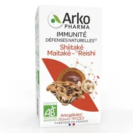 Arkopharma Arkogélules Shitaké Maitaké Reishi Bio 40 gélules