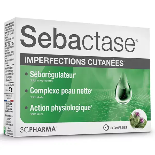 3 oak Sebactase skin Imperfections 30 tablets