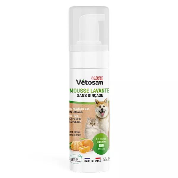 Clément Thékan Vétosan Espuma Limpiadora Sin Aclarado para perros y gatos 150 ml