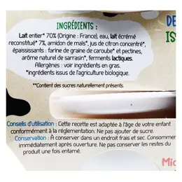 France Bébé Nutrition Brassés Yaourt Nature Bio 4 x 100g