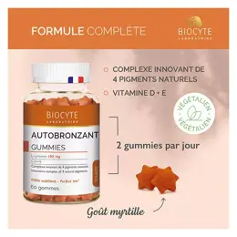 Biocyte Autobronzant Goût Myrtille 60 gummies