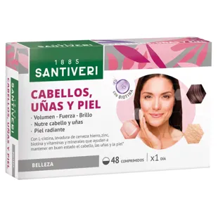 Santiveri Hair, Nails, Skin + Biotin 48 Tablets