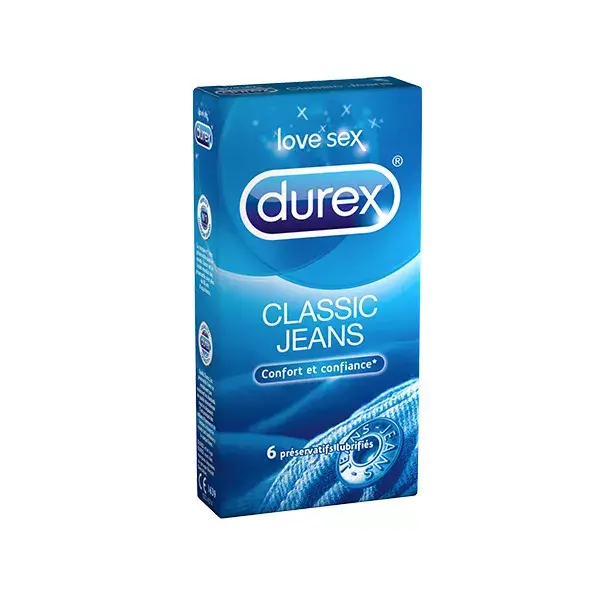 Caja de pantalones vaqueros de Durex de 6 preservativos