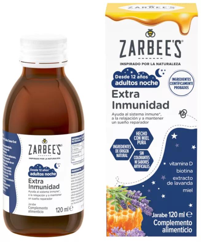 Zarbee's Jarabe Noche Extra Inmunidad Miel, Lavanda y Vitamina D Adultos 120ml