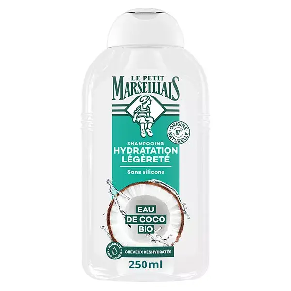 Le Petit Marseillais Shampoing  Hydratation Calendula et Eau de Coco Bio 250ml