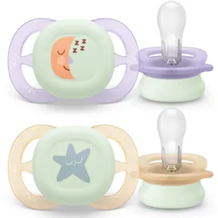 Philips Avent Chupeta Noturna Ultra Start 0-2m Menina 2 unidades