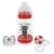 dBb Remond Cofanetto Biberon Apertura Larga Ciuccio Silicone 300ml + Ciuccio Silicone + Attacca Ciuccio +3m Foot Rosso