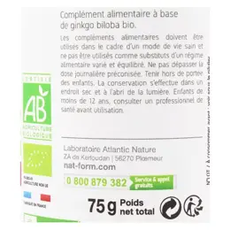 Nat & Form Bio Ginkgo Biloba 200 gélules végétales