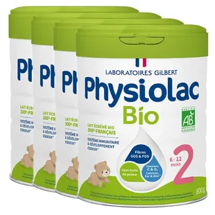 Latte Physiolac Bio 2nd Age 800g - Confezione da 4