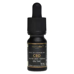 Nomadiet Huile de Chanvre CBD 15% Bio 10ml