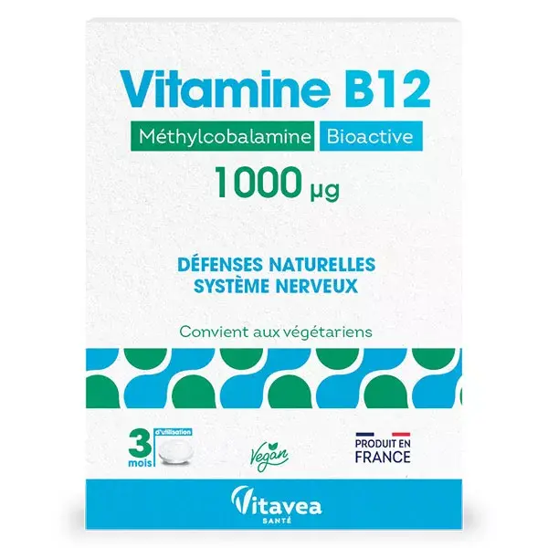 Vitavea Vitamine B12 Méthylcobalamine Défenses Naturelles 90 comprimés