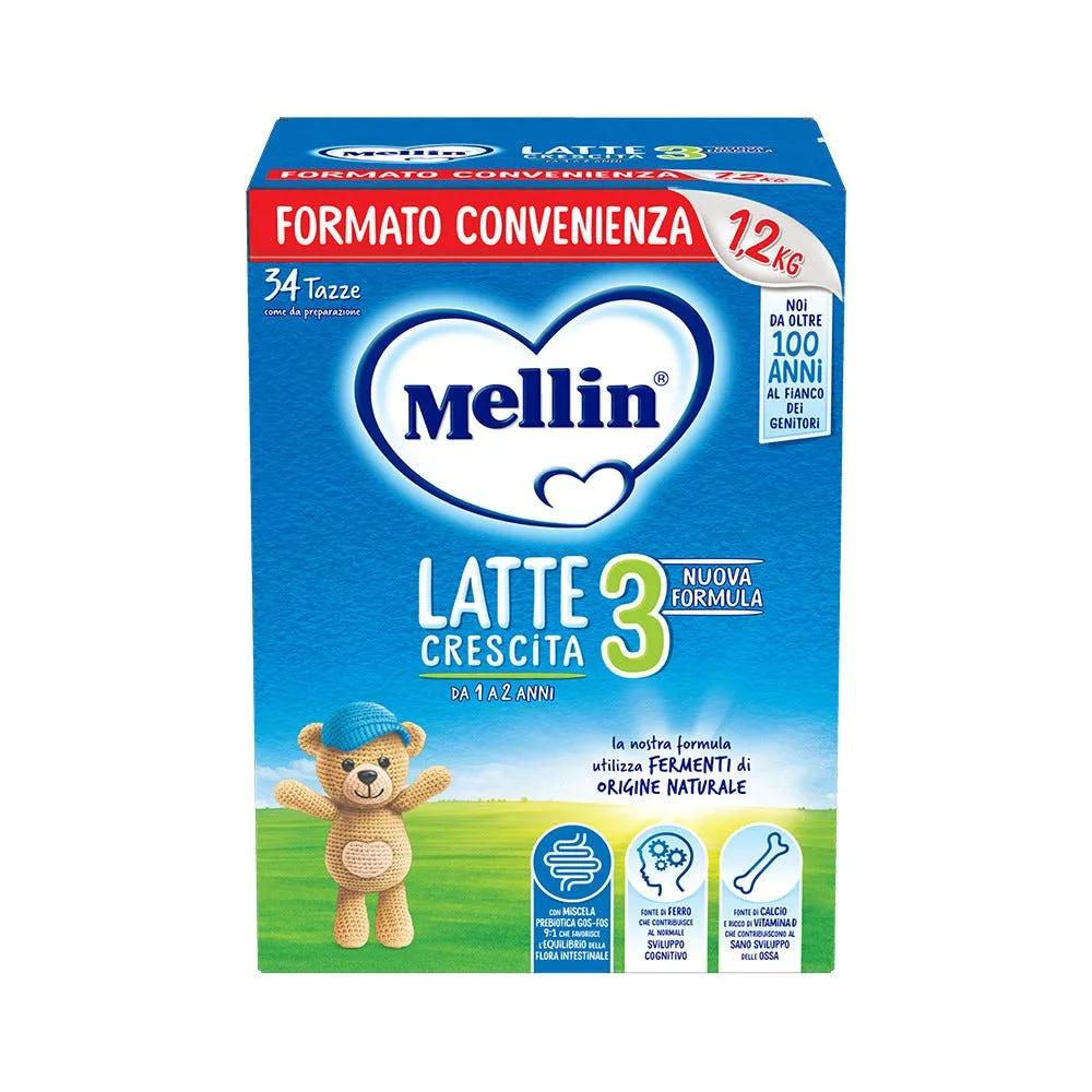 Mellin 3, Latte di Crescita, Latte in Polvere dal 12° al 24° Mese Compiuto, 1,2kg