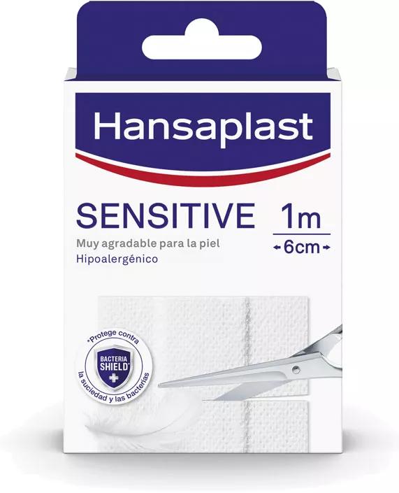 Hansaplast Sensitive Anti Bactérien 1m x 6 cm