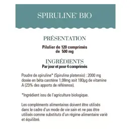 Dayang Spiruline Bio Energie Contrôle du Poids 120 comprimés