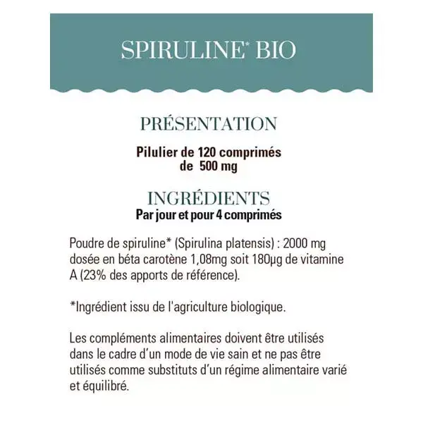 Dayang Spiruline Bio Energie Contrôle du Poids 120 comprimés