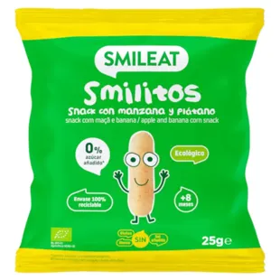 Smileat Smilitos de Manzana y Plátano ECO +8m 25 gr