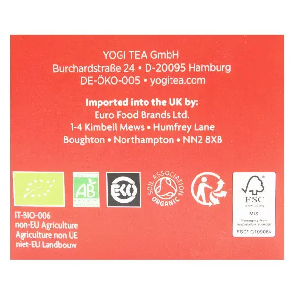 Yogi Tea Bien être Naturel Plantes et Huiles Essentielles 17 sachets