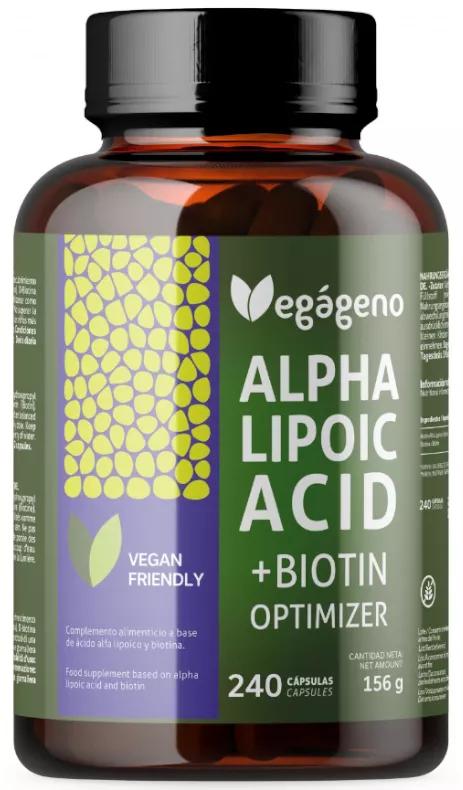 Veganistisch alfa-liponzuur met foliumzuur 240 capsules