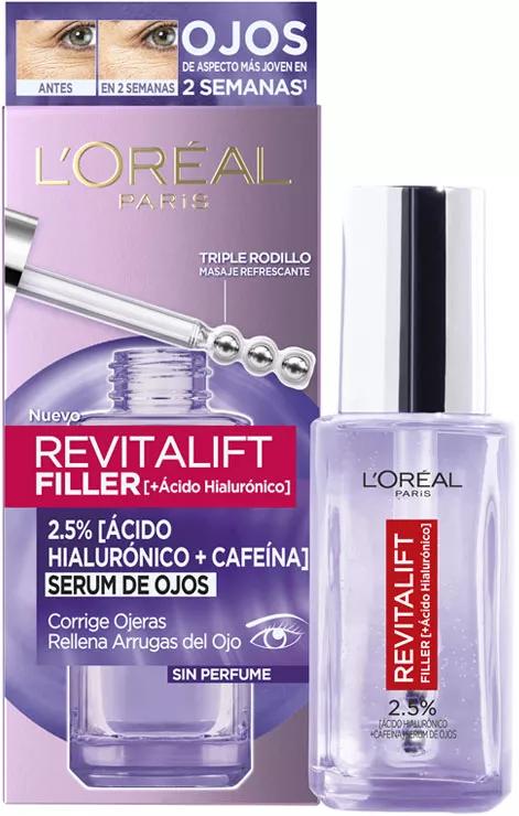 L'Oréal Paris Revitalift Filler Sérum Yeux Acide Hyaluronique + Caféine 16 ml