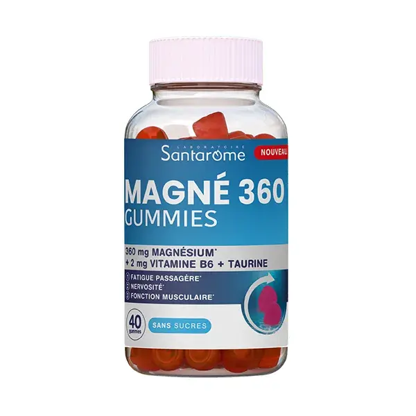 Santarome Magnésium Extra Fort 360 mg Stress 40 Gummies Sans sucres