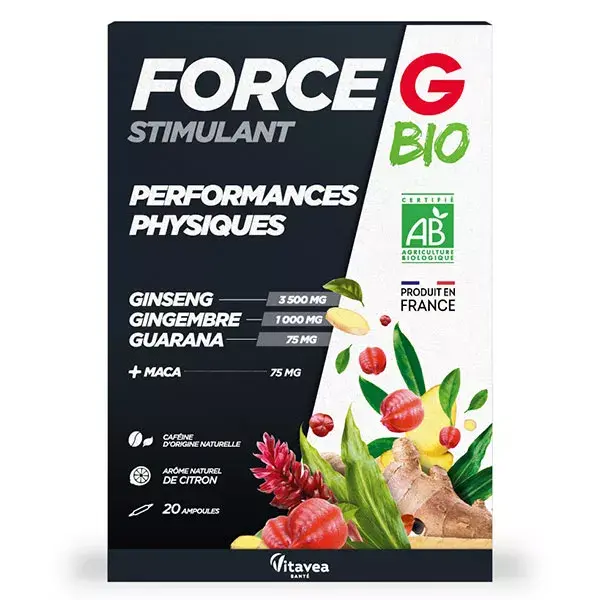 Vitavea Force G Stimulant Bio Performances Physiques 20 ampoules