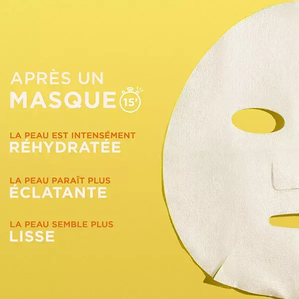 Garnier SkinActive Masque Tissu Super Hydratant & Booster d'Éclat Vitamine C 28g