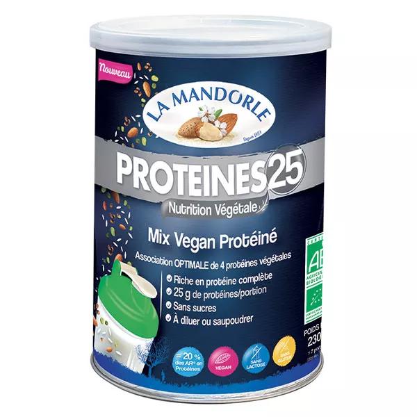 La Mandorle Proteine + Mix Vegano in Polvere Proteinato 25 Bio 230g