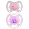 MAM Sucette Anneau Silicone 0-6m Lot de 2 Chat et Coeur Rose