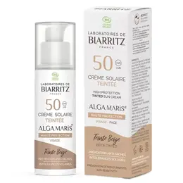 Laboratoires de Biarritz Soins Solaires Crème Teintée SPF50 Beige Bio 50ml