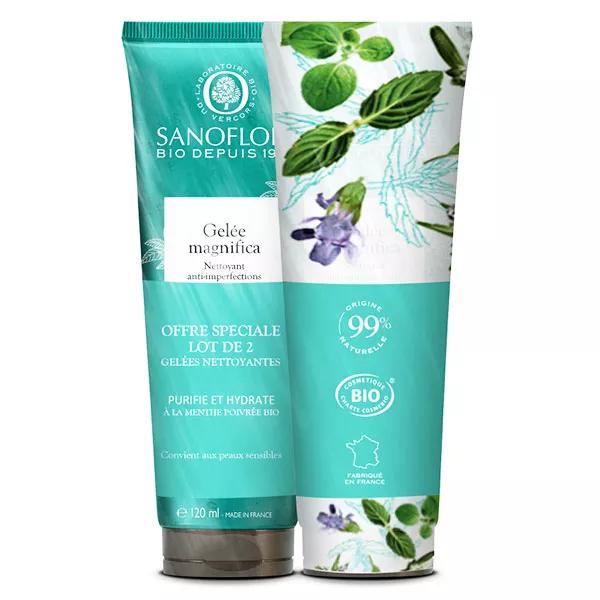 Sanoflore Magnifica Gel Detergente Anti-Imperfezioni Bio Lotto di 2 x 120ml