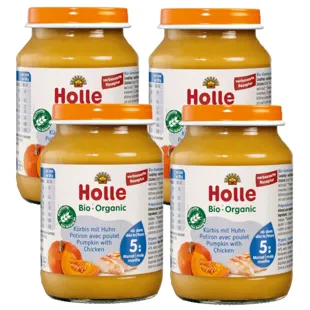 Holle Bio-Organic Baby Food Pumpkin and Chicken +5m 4x190 gr