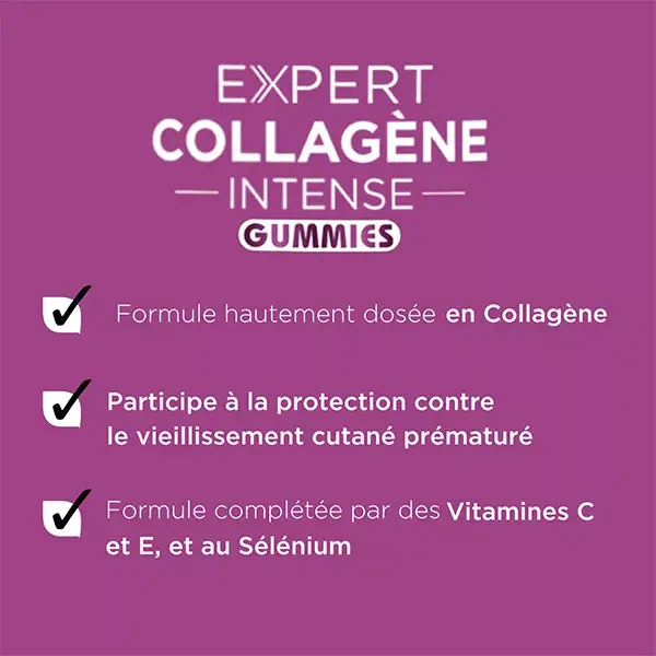Forté Pharma Expert Intense Collagen Gummies Collagen 30 gummies Red Fruits
