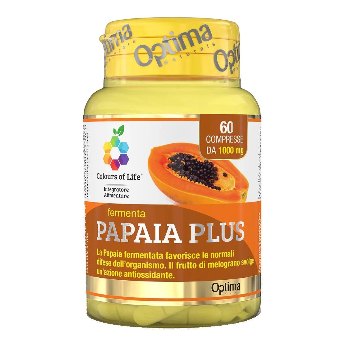 Optima Naturals Colours of Life Papaya Plus Integratore Antiossidante 60 Compresse