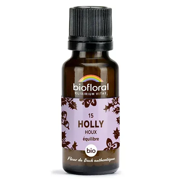 Biofloral 15 Holly Houx Granules Bio Fleur De Bach Granules 19,5 Gr