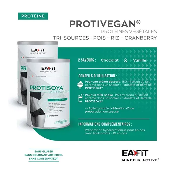 Eafit Protisoya Protéines Végétales saveur Vanille 320g