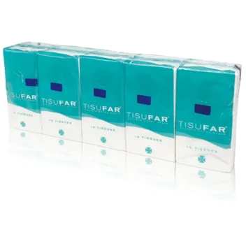 Lenços de bolso TISUFAR 10 pacotes