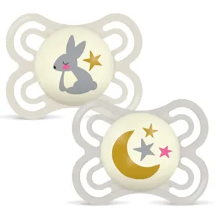 MAM Perfect Night Pacifier Neutral Shiny 2-6m 2 pcs
