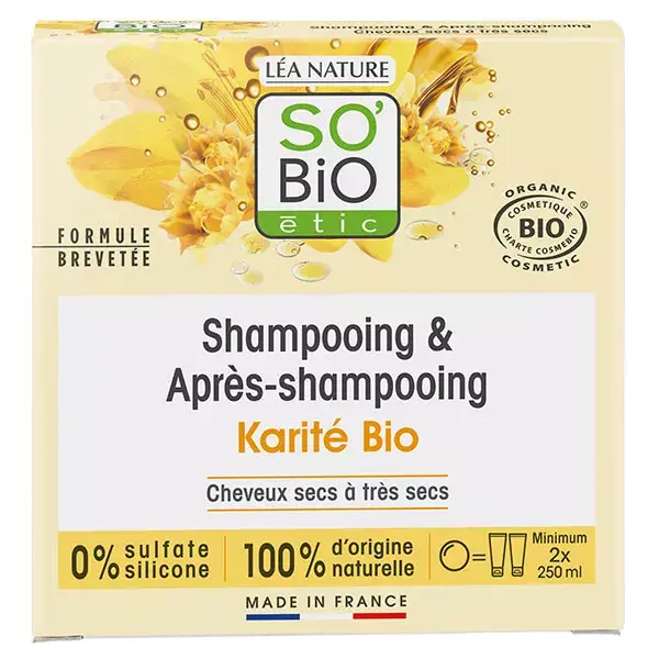 So'Bio Étic Shampooing et Démélant Solide Karité Bio 65g