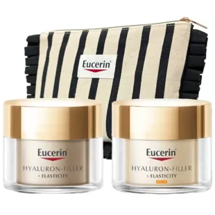 Eucerin Hyalluron Filler+ Elasticity Tagescreme + Nachtcreme 50 ml + Kulturbeutel