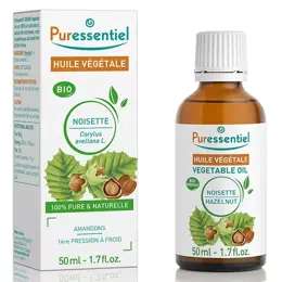 Puressentiel Huiles Vegetales 100% Bio Huile Végétale Bio Noisette 50 ml