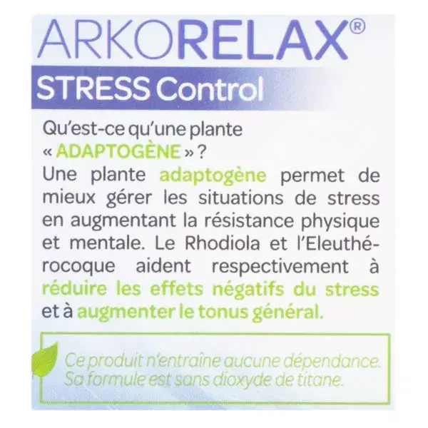 Arkopharma Arkorelax Stress Control Magnésium Vitamine B6 30 comprimés