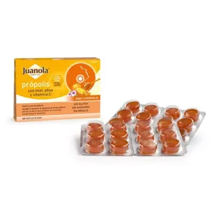 Juanola Altea Vit C Orange de propolis saveur miel 24 comprimés douces