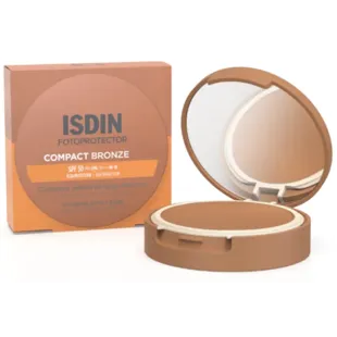 Sonnencreme Isdin 50spf Oil Free Compact Makeup Bronze Color 10g