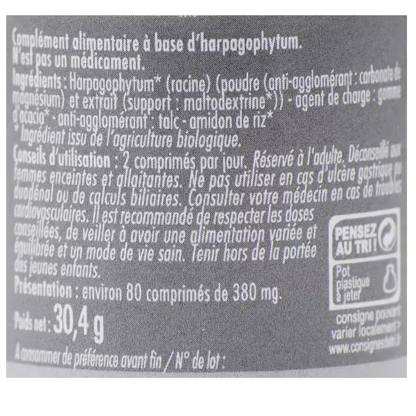 Superdiet Harpagophytum Bio 80 comprimés
